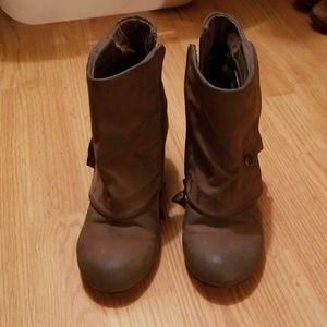 Shoes - 4/$10 Gray/ tan bootie heels Shoes - 4/$10 Gray/ tan bootie heels